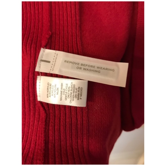 Ann Taylor Loft Cardigan Sweater Open Front Red - Picture 7 of 8